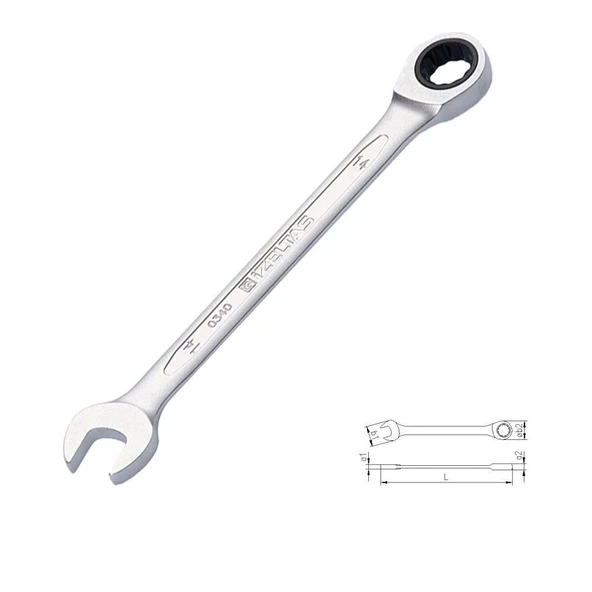 İzeltaş 0340 Cırcır Kombine Anahtar 18 mm ürün görseli 1