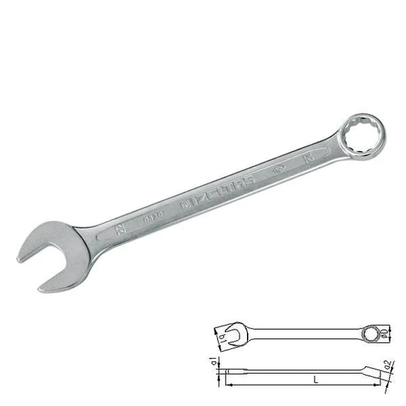 İzeltaş 0320 Kombine Anahtar 12 mm Kısa Boy ürün görseli 1