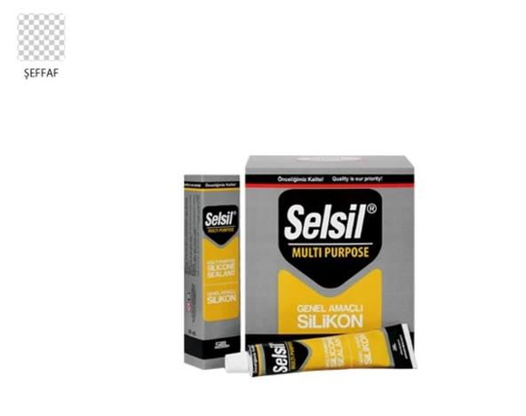 Selsil Genel Amaçlı Tüp Silikon 50 ml Şeffaf ürün görseli 1