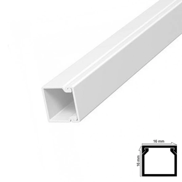 Kablo Kanalı 12x12 mm 2 Metre  6 Adet ürün görseli 1