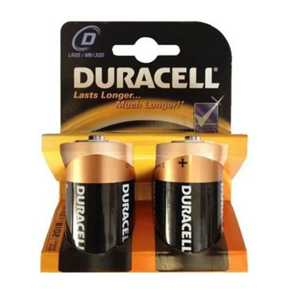 Duracell Alkalin D Büyük Boy Pil 2 li Ambalaj ürün görseli 1