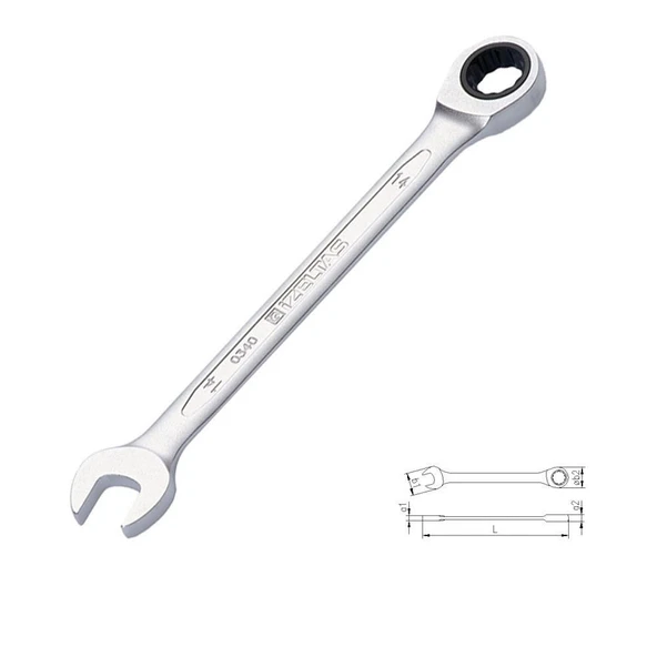 İzeltaş 0340 Cırcır Kombine Anahtar 14 mm ürün görseli 1