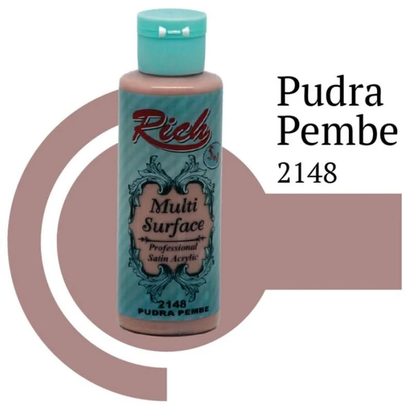 Rich Multi Surface 2148 Pudra Pembe Akrilik Boya 120 cc ürün görseli 1