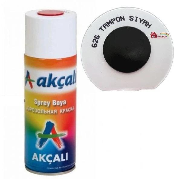 Akçalı Sprey Boya 400 ml 626 Tampon Siyah ürün görseli 1