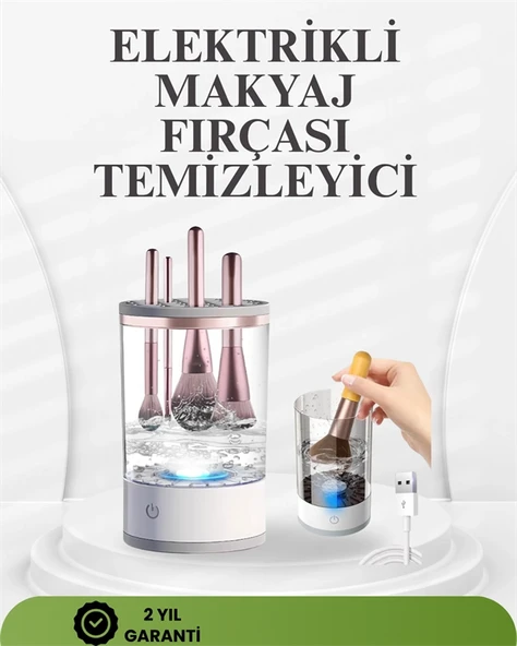 Taşınabilir, Sessiz Ve Güçlü Makyaj Fırçası Temizleme Makinesi ürün görseli 1