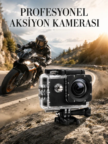 Profesyonel 4k Aksiyon Kamerası Geniş Açılı Wifi Destekli ürün görseli 1