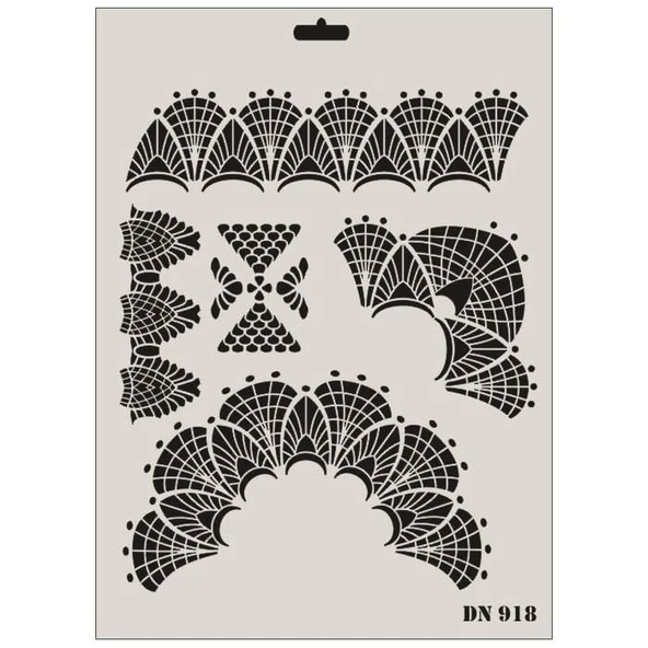 Rich Dantel Seri DN-918 Stencil 35x25 cm ürün görseli 1