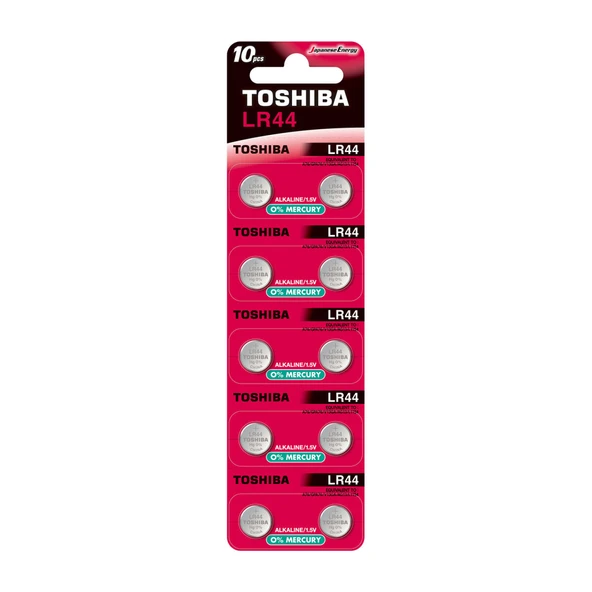 TOSHIBA LR44 ALKALİN PİL 10LU (2x5) ürün görseli 1
