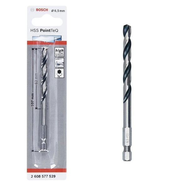 Bosch Pointteq Altıgen Şaftlı Hss Matkap Ucu 6,5 mm ürün görseli 1