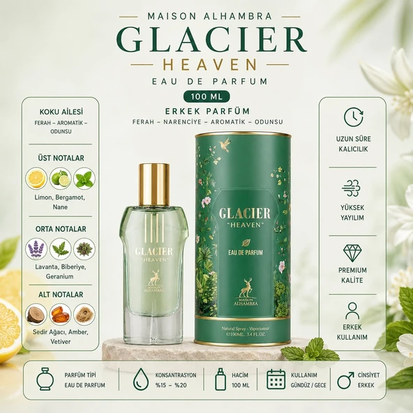 Glacier Heaven Edp 100 ml Erkek Parfüm - Resim 2