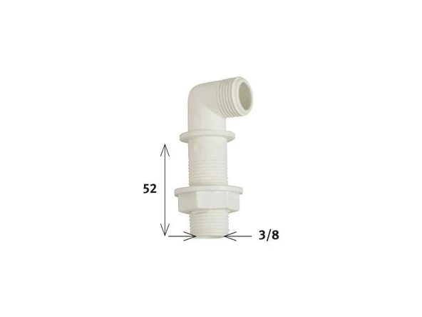 Klozet Temiz Su Giriş Dirseği 5,2 cm 3/8 - Resim 2