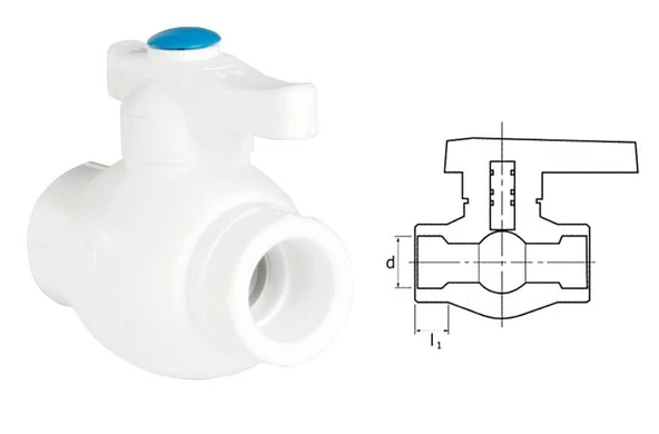 Ege Yıldız PPRC 40 mm Küresel Vana Gri ürün görseli 1