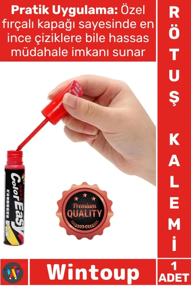 #RötuşKalemi Parlak Boya Koruyucu Profesyonel Hızlı Kuruyan Kırmızı Araç Çizik Giderici Rötuş Kalemi ürün görseli 1