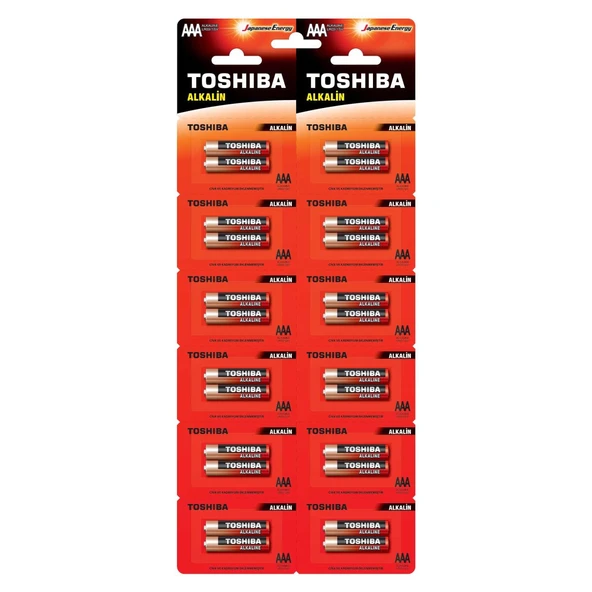 TOSHIBA LR03 24LÜ KARTELA ALKALİN İNCE PİL ürün görseli 1