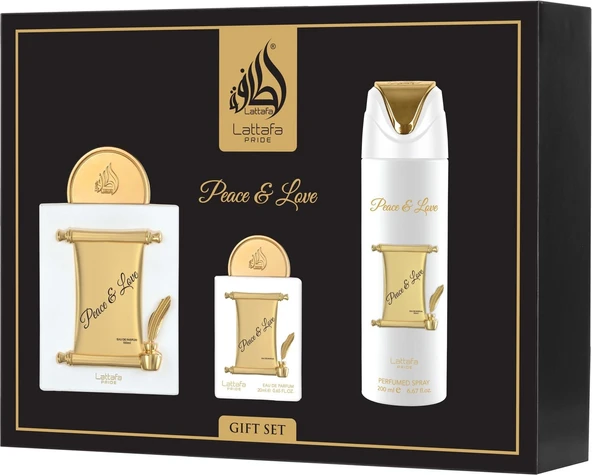 Pride Peace & Love Gift Set Edp 100 ml + Edp 20 ml + Body Spray 200 ml Unisex Parfüm Hediye Seti ürün görseli 1