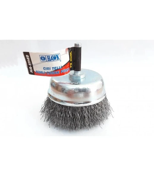 Hawk HA11149 Pimli Gri Tel Çanak Fırça 75 mm ürün görseli 1