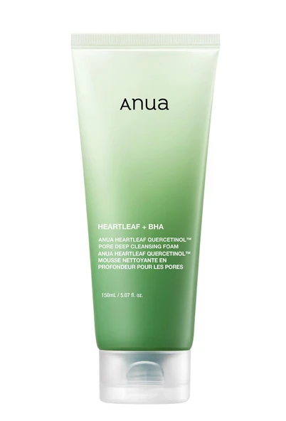 ANUA Heartleaf Quercetinol Pore Deep Cleansing Foam - Yatıştırıcı ve Arındırıcı Köpük 150 ml ürün görseli 1