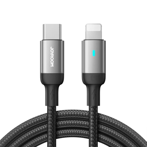 JOYROOM S-A10 30W TYPE C-LIGHTNING CABLE 1.2M BLACK ürün görseli 1