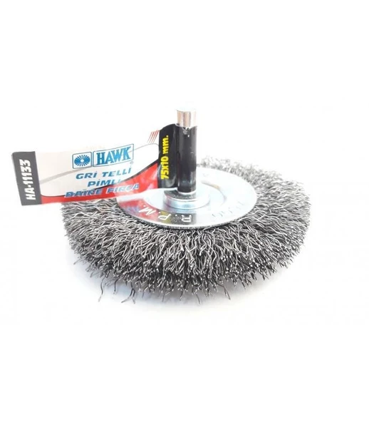 Hawk HA11133 Pimli Gri Tel Daire Fırça 75x10 mm ürün görseli 1