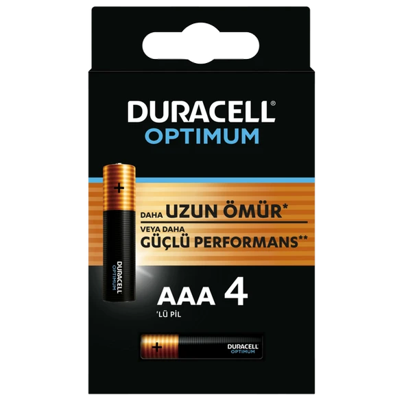 DURACELL OPTIMUM AAA İNCE PİL 4LÜ ürün görseli 1