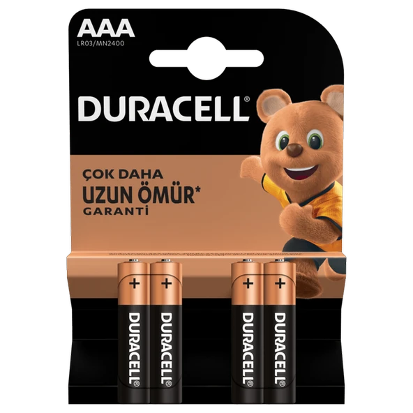 Duracell AAA İnce Pil 4'lü ürün görseli 1