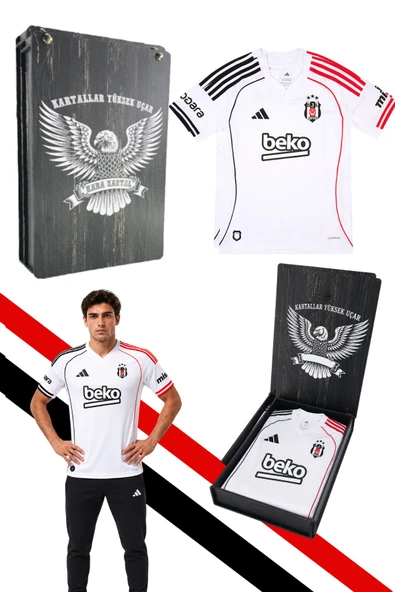 ORJİNAL LİSANSLI ADİDAS BEŞİKTAŞ FORMA 25-26 SEZON BEYAZ FORMA LAZER KUTU HEDİYELİ ürün görseli 1