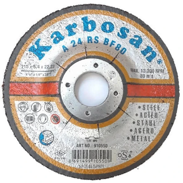 Karbosan Metal Taşlama Diski 115x6,4x22,23 ürün görseli 1