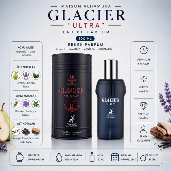 Glacier Ultra Edp 100 ml Erkek Parfüm - Resim 2
