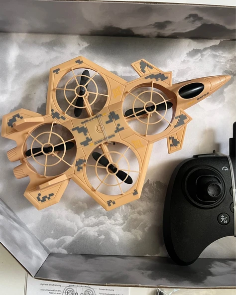 Uzaktan Kumandalı Kahverengi Uçak Dron | 2.4Ghz 360 Derece Dönen | Otomatik İniş Kalkış ürün görseli 1