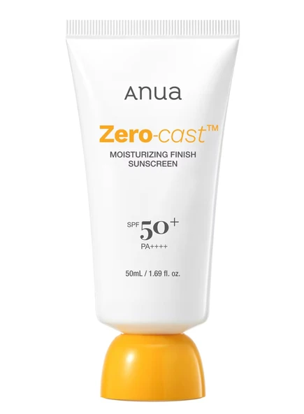 ANUA Zero-Cast Moisturizing Finish Sunscreen - Nemlendirici Güneş Kremi SPF50 50 ml ürün görseli 1