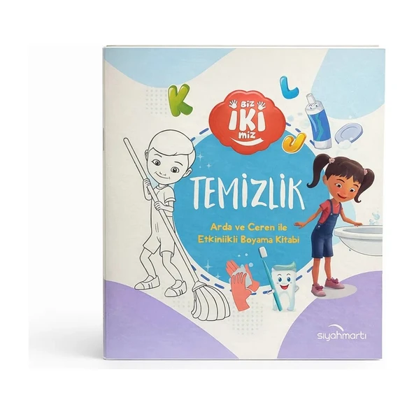 Temizlik Biz İkimiz Arda ve Ceren ile Çocuk Okul Öncesi Etkinlikli Boyama Eğitici Aktivite Kitabı ürün görseli 1