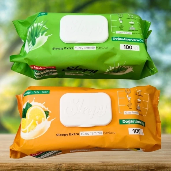 Easy Clean Yüzey Temizlik Havlusu Aloe Vera ve Doğal Limon Yağı Özlü 100'LÜ 2 Li Set ürün görseli 1