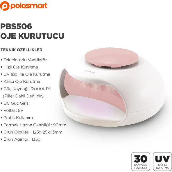 PBS506 Oje Kurutucu Pembe - Resim 2