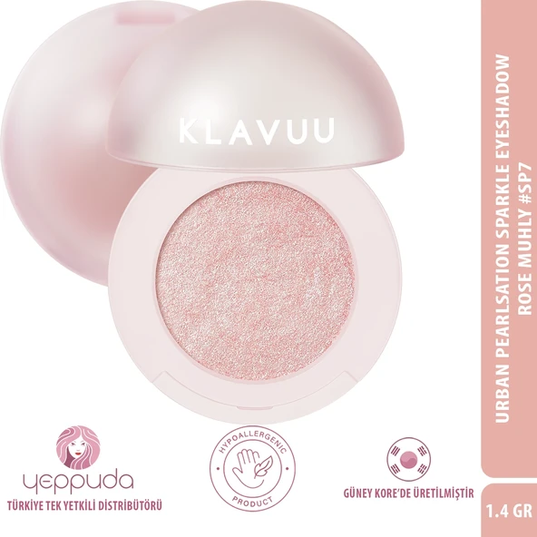 Klavuu Urban Pearlsation Sparkle Eyeshadow #7 Rose Muhly - İnci Tozu İçeren Far ürün görseli 1