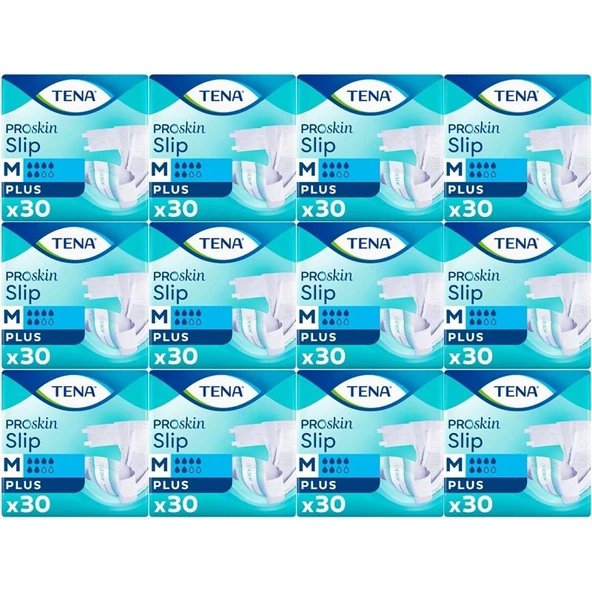 Tena Proskin Slip Plus Bel Bantlı Yetişkin Bezi M - Orta - Medium 360 Adet ürün görseli 1