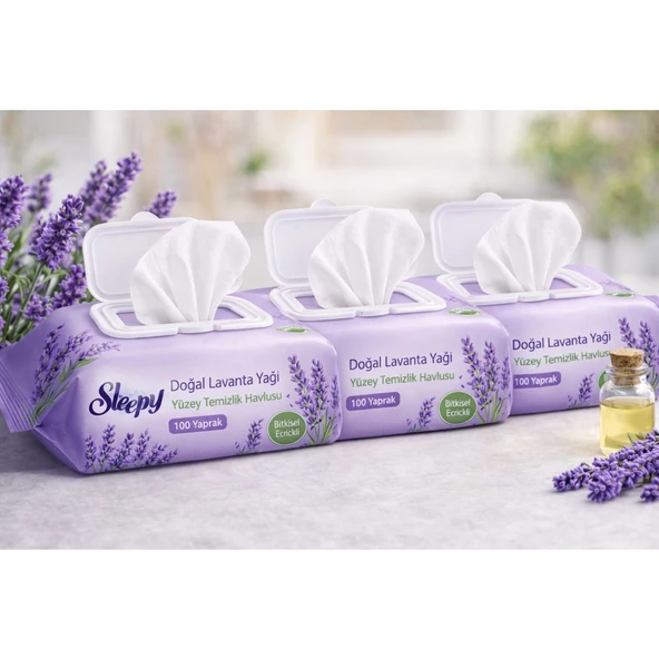Yüzey Temizlik Havlusu Lavanta 3'Lü Paket 3 x 100 ürün görseli 1