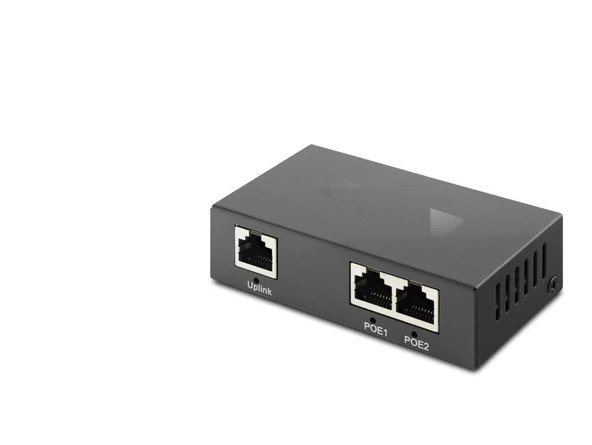 Poe Switch 2 Port 1 Uplink 10/100 Mbps 30W HDX1353 ürün görseli 1