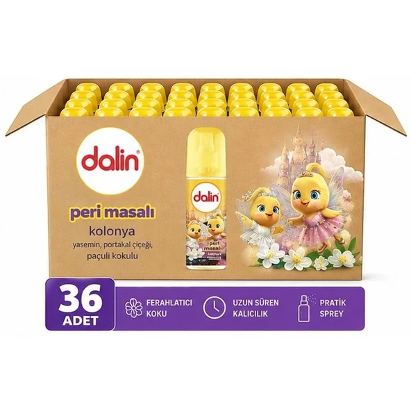 Dalin Bebek Kolonyası 150ML Peri Masalı (Yasemin-Portakal Çiceği-Paçuli Kokulu) (36 Lı Set) ürün görseli 1