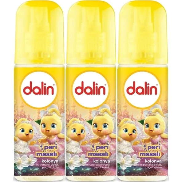 Dalin Bebek Kolonyası 150ML Peri Masalı (Yasemin-Portakal Çiceği-Paçuli Kokulu) (3 Lü Set) ürün görseli 1