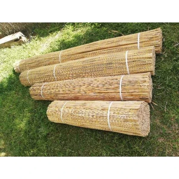 Sarı Kamış Hasır Bambu Çit 1m x 5m Plastik 100 x 500 Sarı Tek Ebat 100 x 500 ürün görseli 1