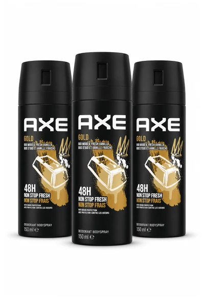 Axe Gold Erkek Deodorant 150 ml x 3 Adet ürün görseli 1