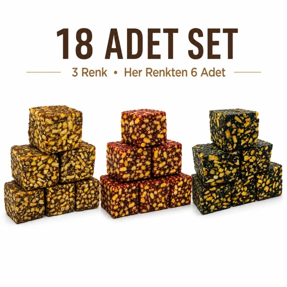 Atraktörlü Delikli Kare Küspe 18 Adet MİX Paket ürün görseli 1