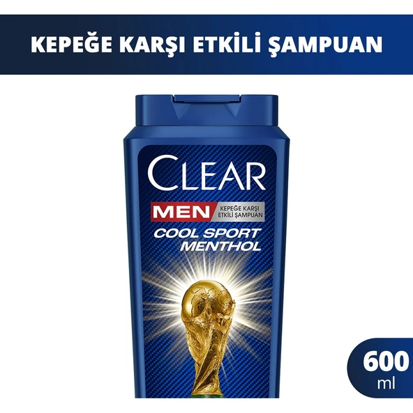 Men Cool Sport Menthol 600 ml Kepeğe Karşı Etkili Besleyici Şampuan Normal Saçlar İçin ürün görseli 1