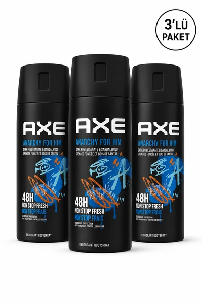 Axe Anarchy For Him Erkek Deodorant 150 ml x 3 Adet ürün görseli 1