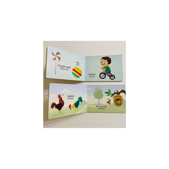 Ilk Kitaplarım Türkçe Ingilizce Temel Kelimeler Kitapları 9'lu Set 10,5X15CM ürün görseli 1