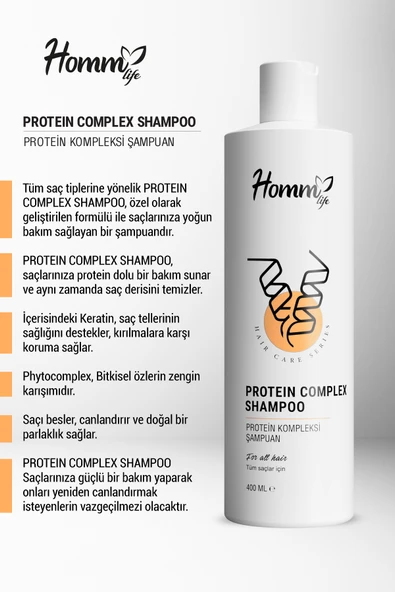 HOMM LIFE PROTEIN COMPLEX ŞAMPUAN 400 ML - Resim 3