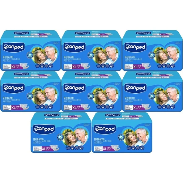 Canped Yetişkin Bezi Bel Bantlı Tekstil Yüzey XL - Ekstra Large - Extra Large 184 Adet ürün görseli 1