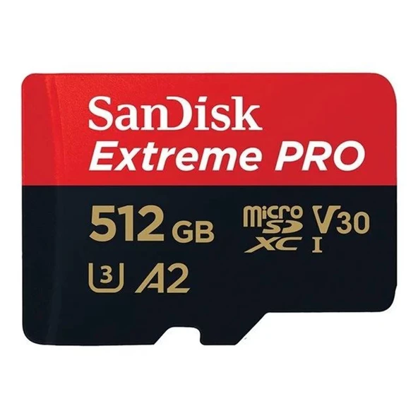 512GB SANDISK EXTREME PRO SDXC UHS-I A2 MICROSD SDSQXCD-512G-GN6MA ürün görseli 1