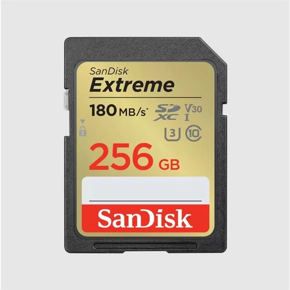 256GB SANDISK EXTREME PRO SD UHSI 180MB/S 90MB/S SDSDXVV-256G-GNCIN ürün görseli 1