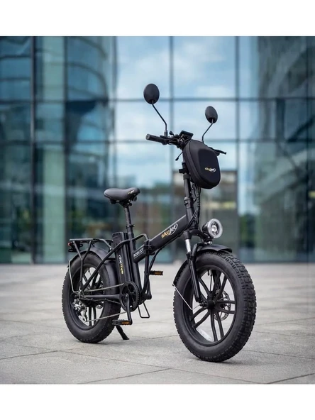 Skyjet Robusto Premıum Elektrikli Bisiklet - 750W Katlanabilir Şehir Bisikleti 6 Vites Siyah Renkli Güçlü Motor ürün görseli 1